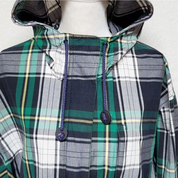 LAUREN Ralph Lauren Plaid Full-zip Drawstring Hooded Elastic Waistband Jacket M - Picture 4 of 16